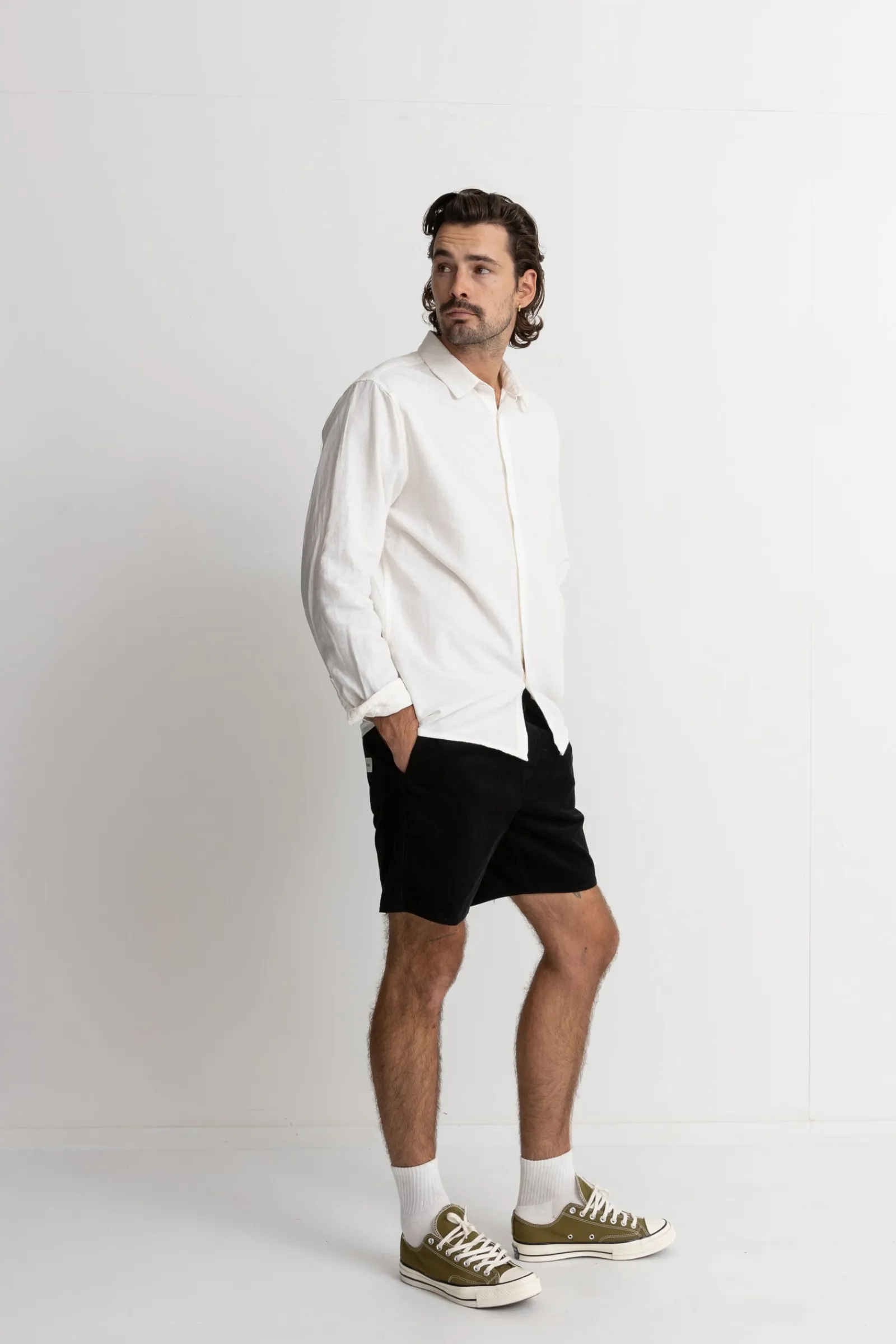 Rhythm Livin Classic Cord Jam Vintage Black- Shorts
