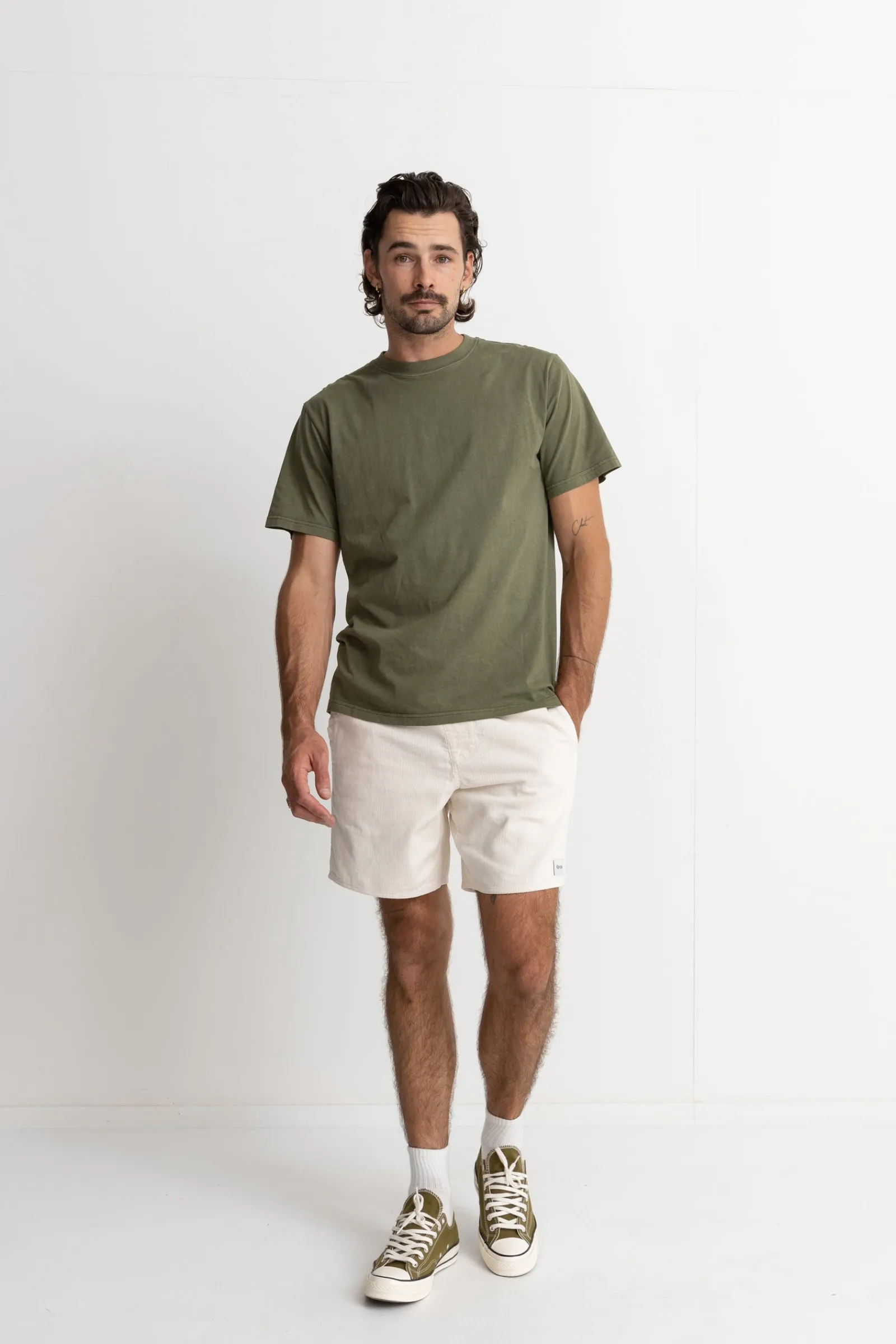 Rhythm Livin Classic Cord Jam Vintage White- Shorts