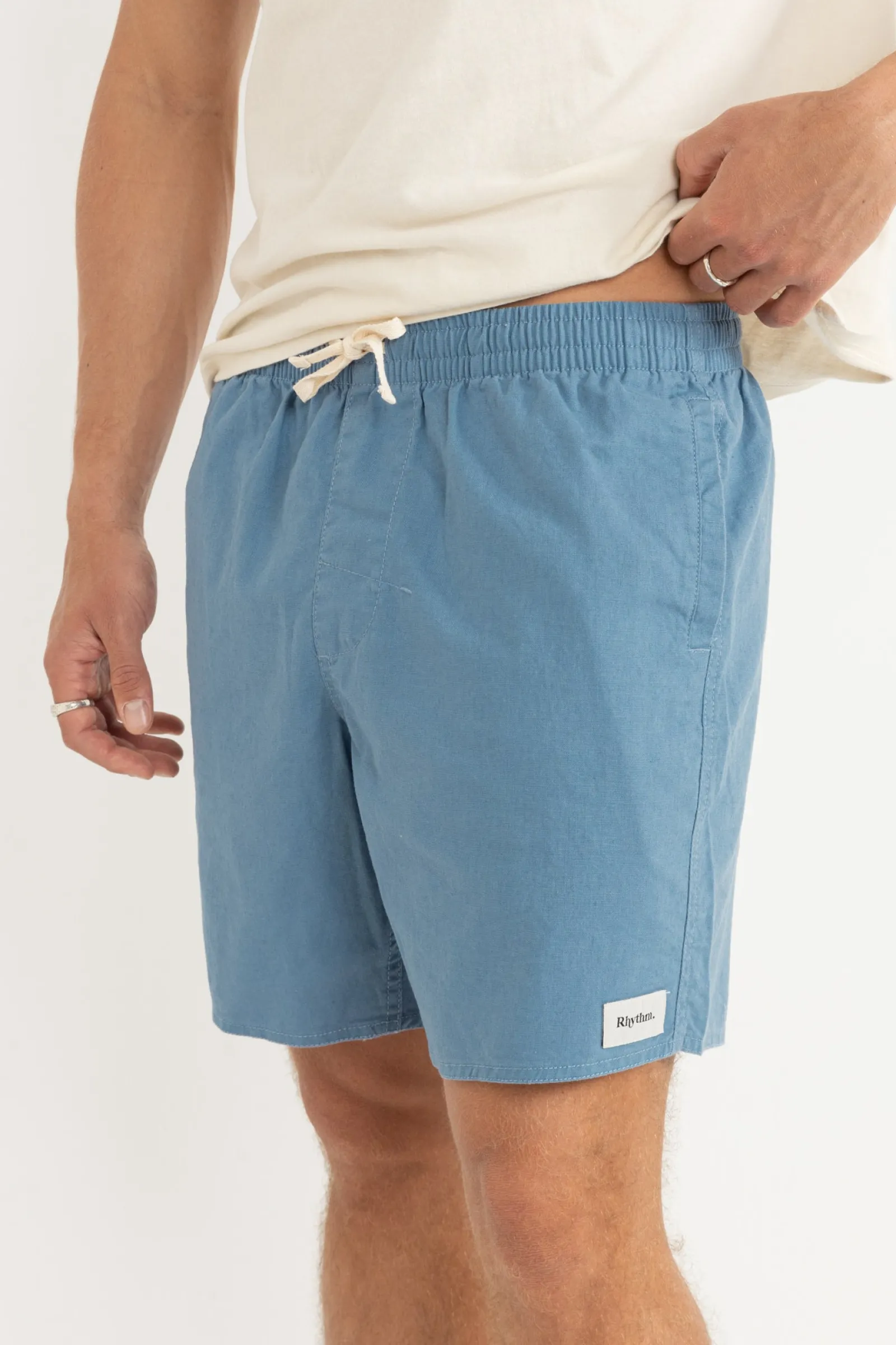 Rhythm Livin Classic Linen Jam Mineral Blue- Shorts