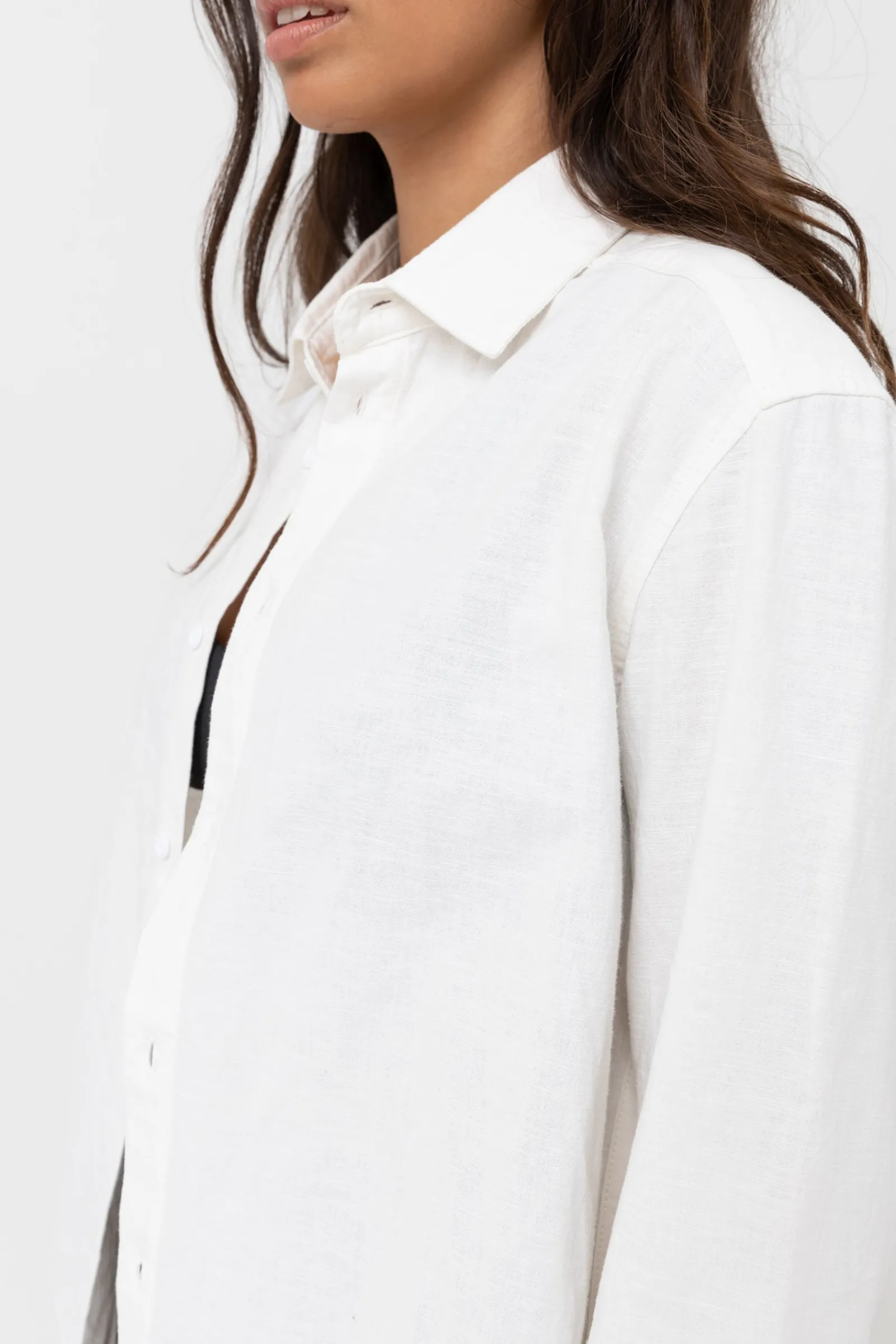 Rhythm Livin Classic Long Sleeve Shirt-Women Fashion Tops
