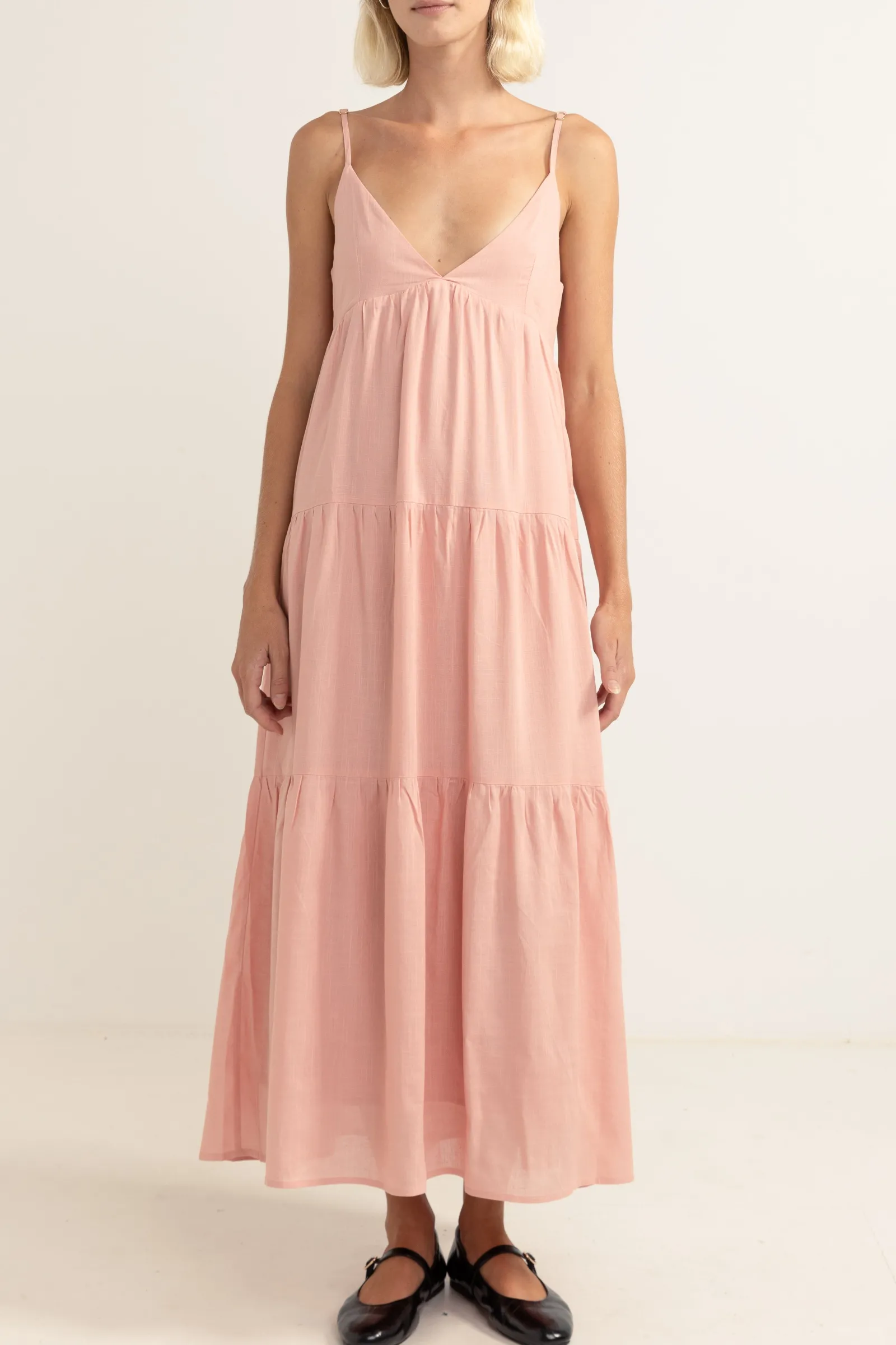 Rhythm Livin Classic Tiered Midi Dress-Women Dresses