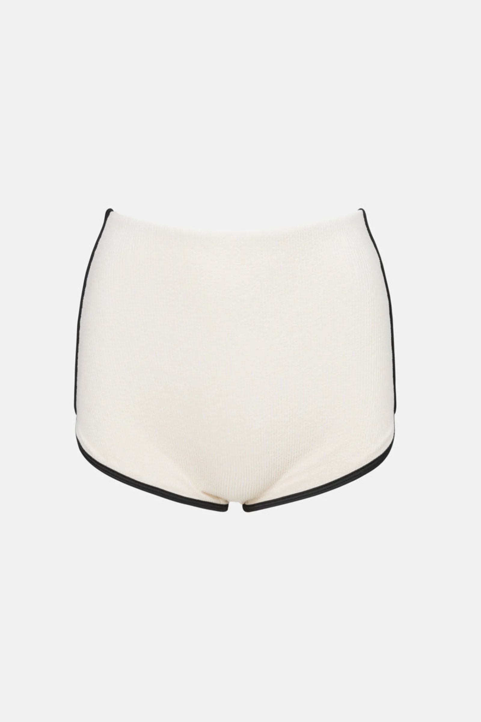 Rhythm Livin Essential Rib Contrast Surf Short Creme-Women Swim Bottoms