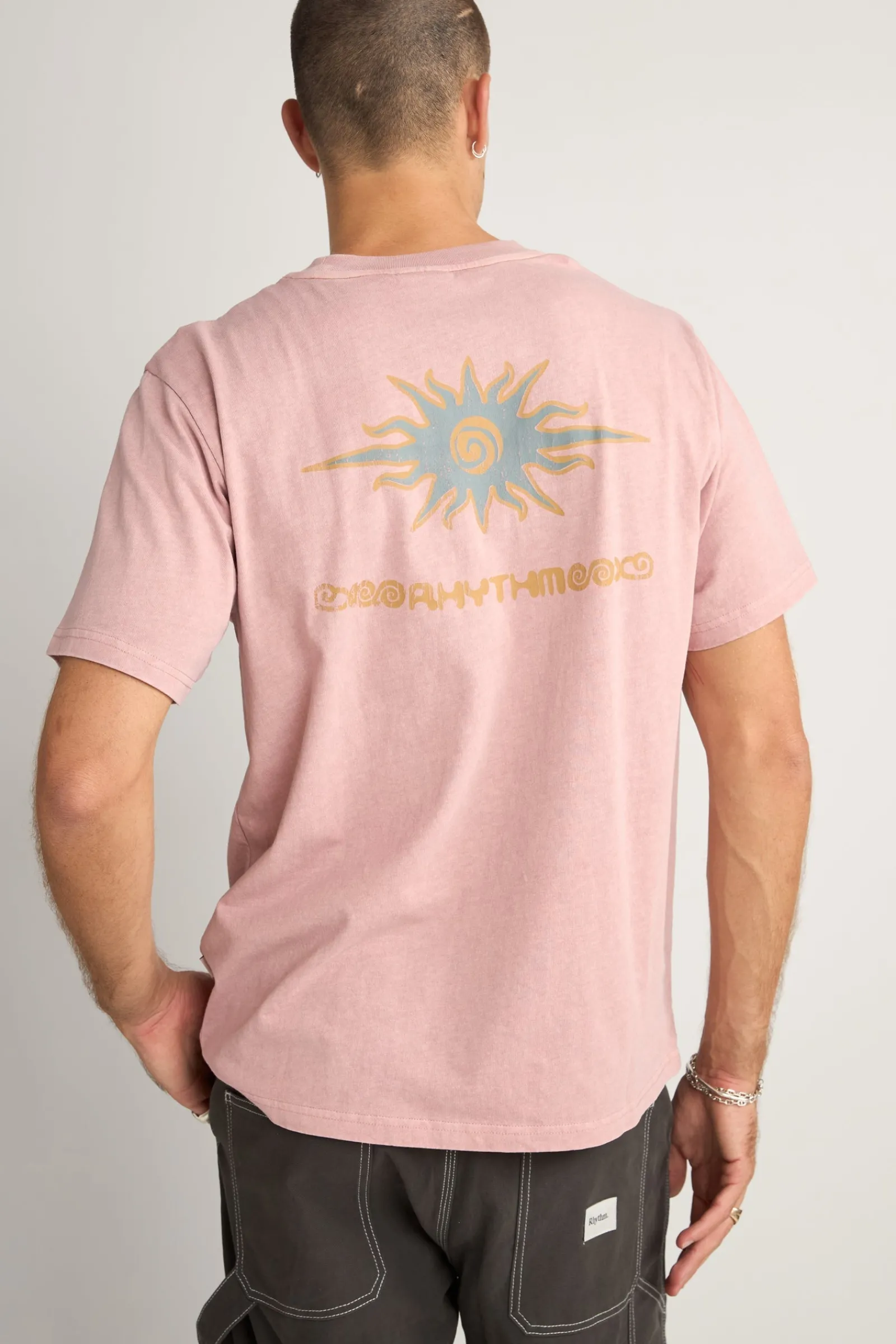 Rhythm Livin Flame Printed Vintage Ss T Shirt- T-shirts