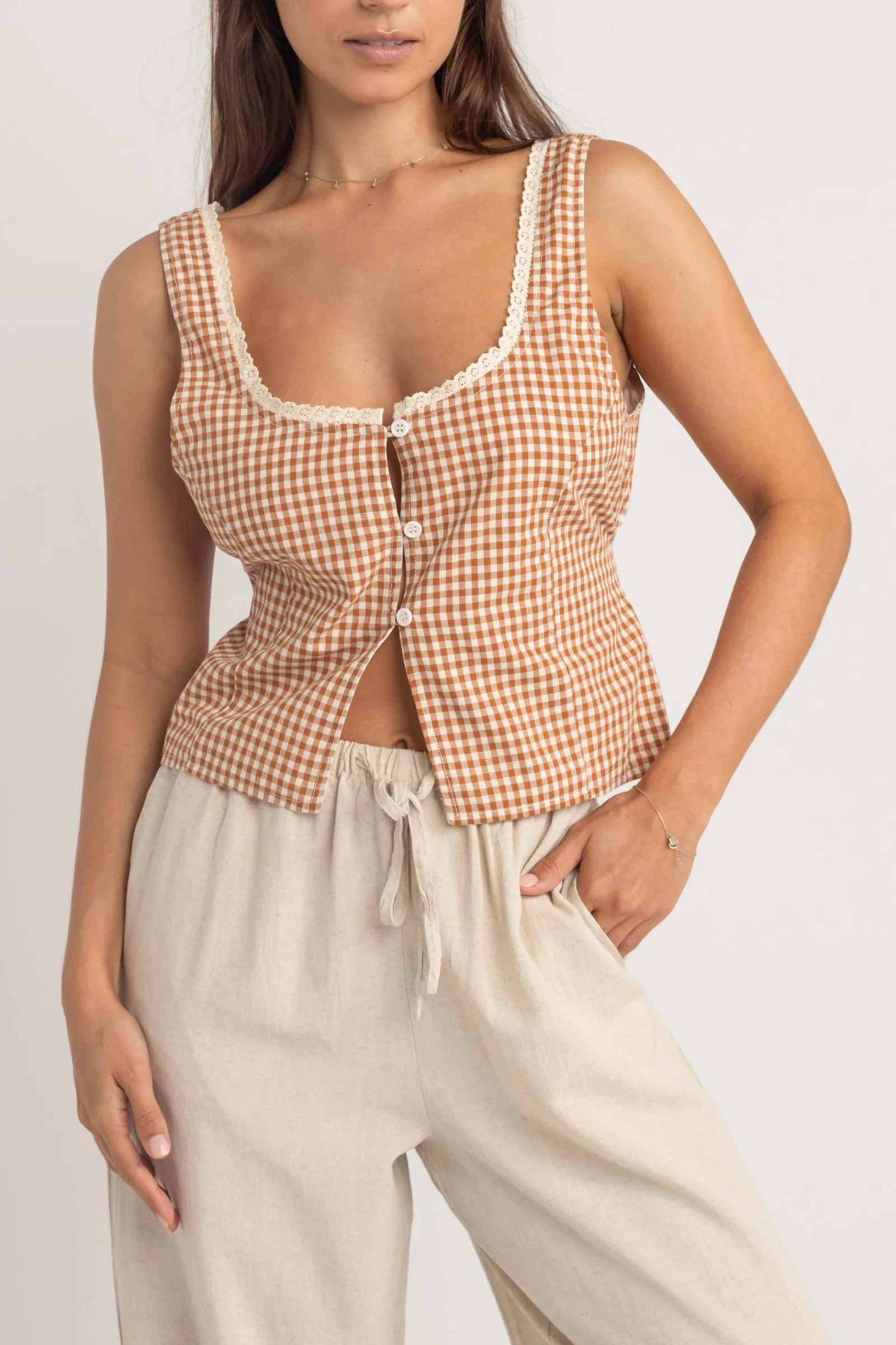 Rhythm Livin Lola Check Top-Women Overswim | Fashion Tops