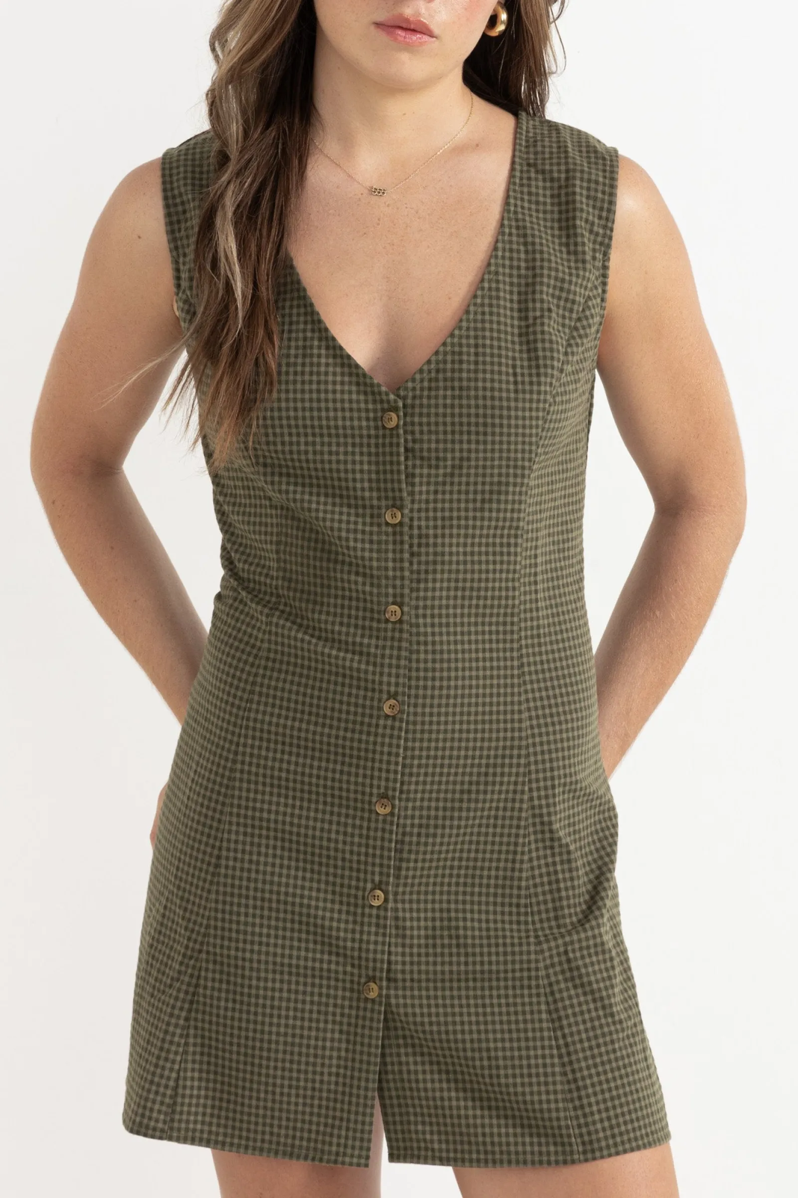 Rhythm Livin Louise Check Mini Dress-Women Dresses