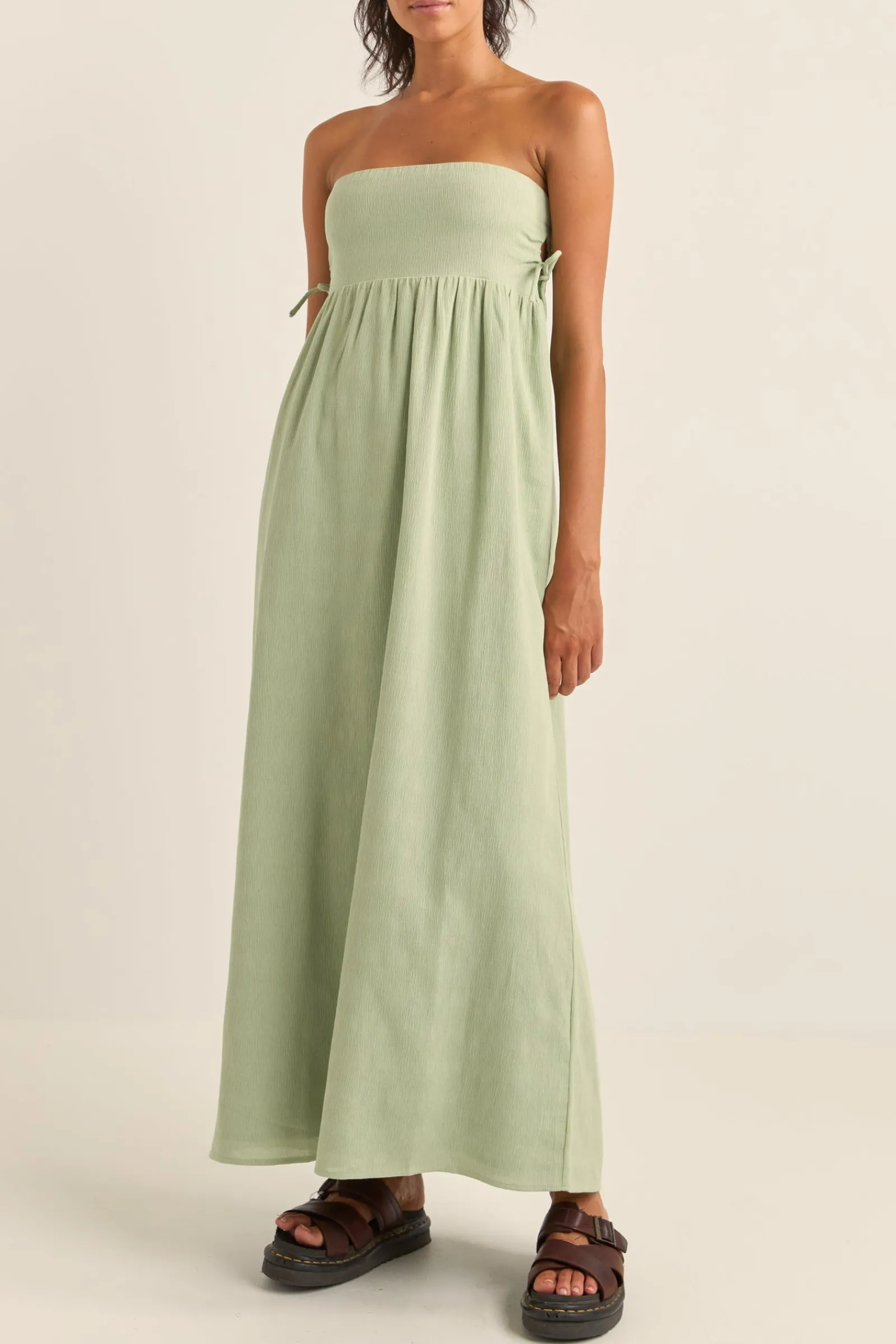 Rhythm Livin Zali Tie Side Maxi Dress-Women Dresses
